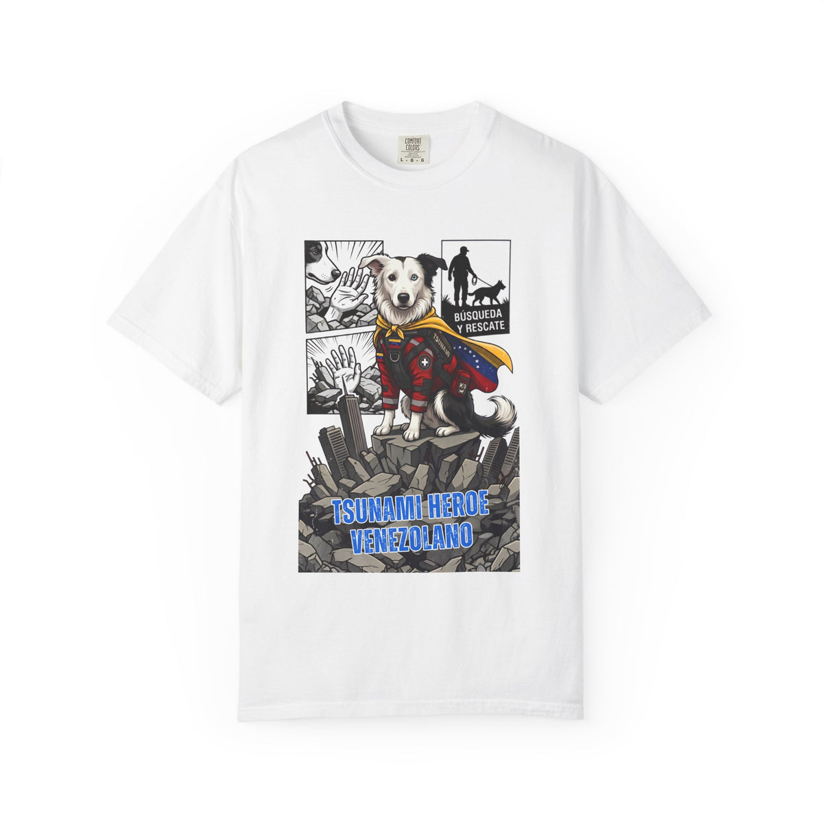 Franela Superdog Venezolano | Camiseta Gráfica Héroe | Identidad Venezuela Diáspora