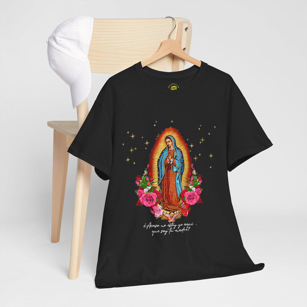 Franela Virgen de Guadalupe | Camiseta Devocional Floral Nuestra Señora