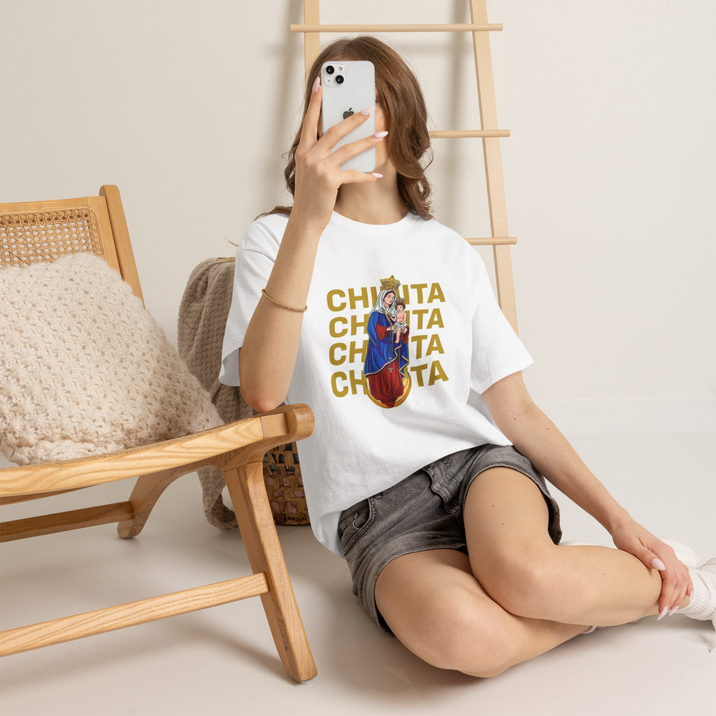 Franela Virgen María | Camiseta Devocional Retro La Chinita
