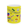Taza Cerámica Venezuela Sticker Collage | Café Amarilla 11oz/15oz