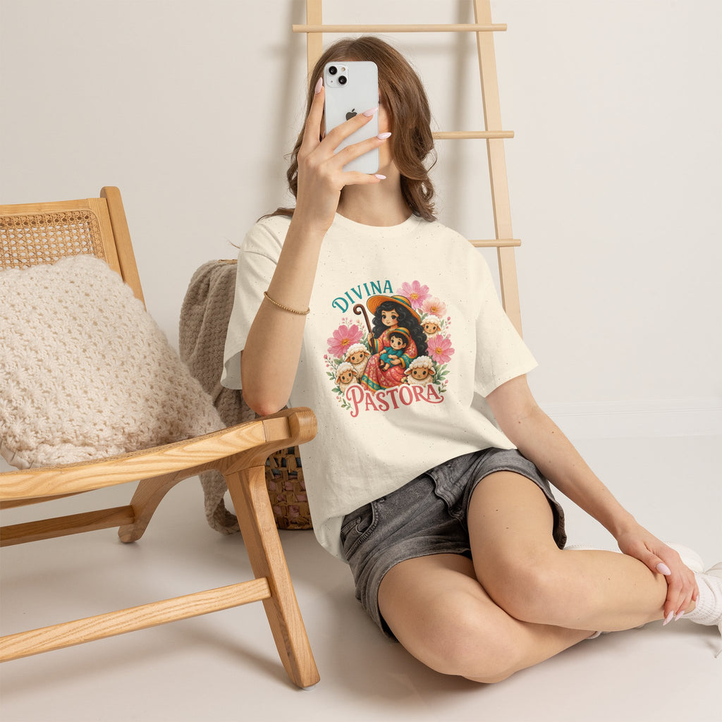 Franela Divina Pastora | Camiseta Mariana con Corderos