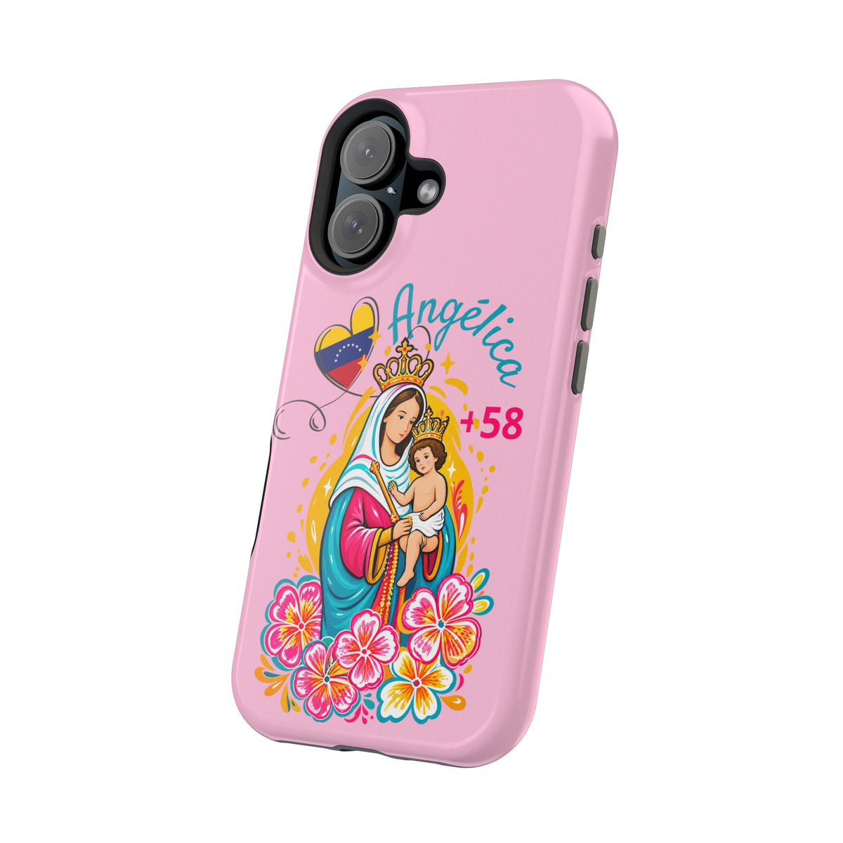 Funda Personalizada con Nombre Virgen de Chiquinquirá Phone Case