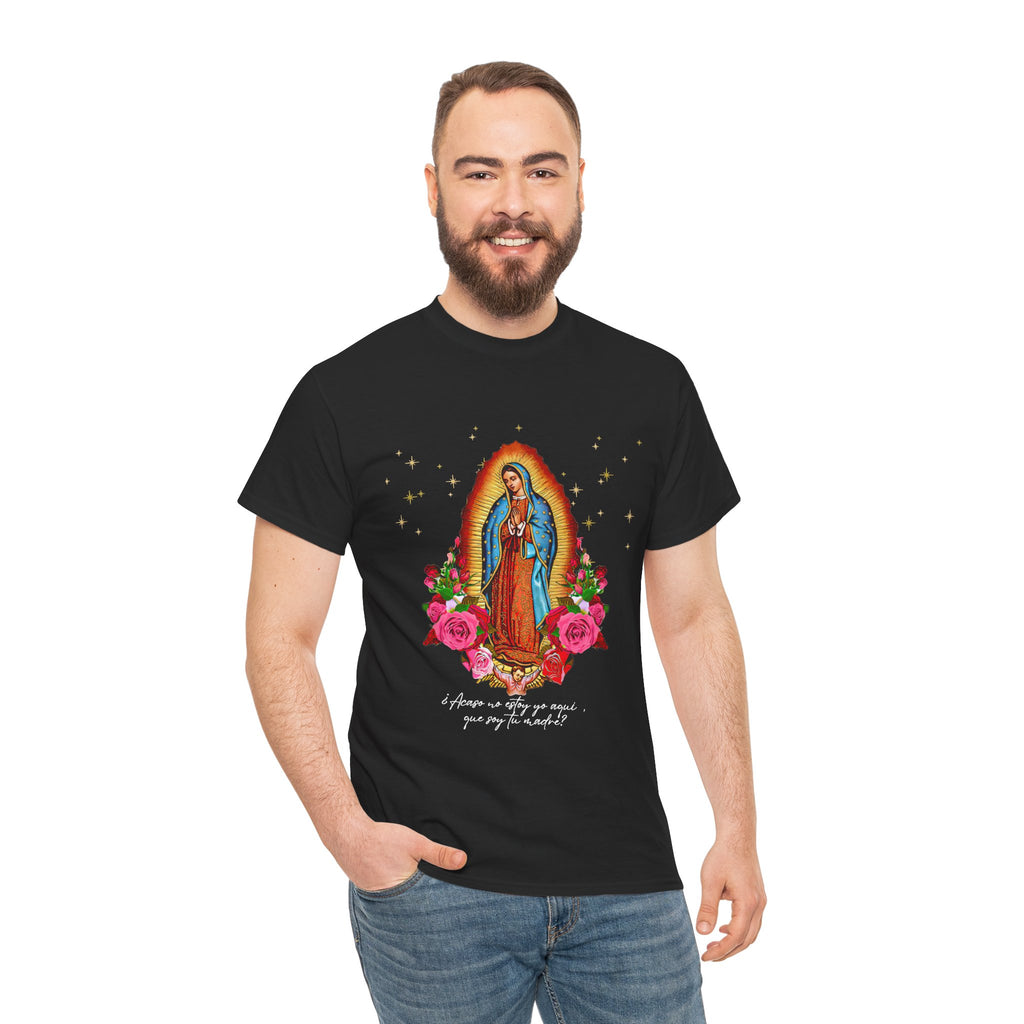 Franela Virgen de Guadalupe | Camiseta Devocional Floral Nuestra Señora