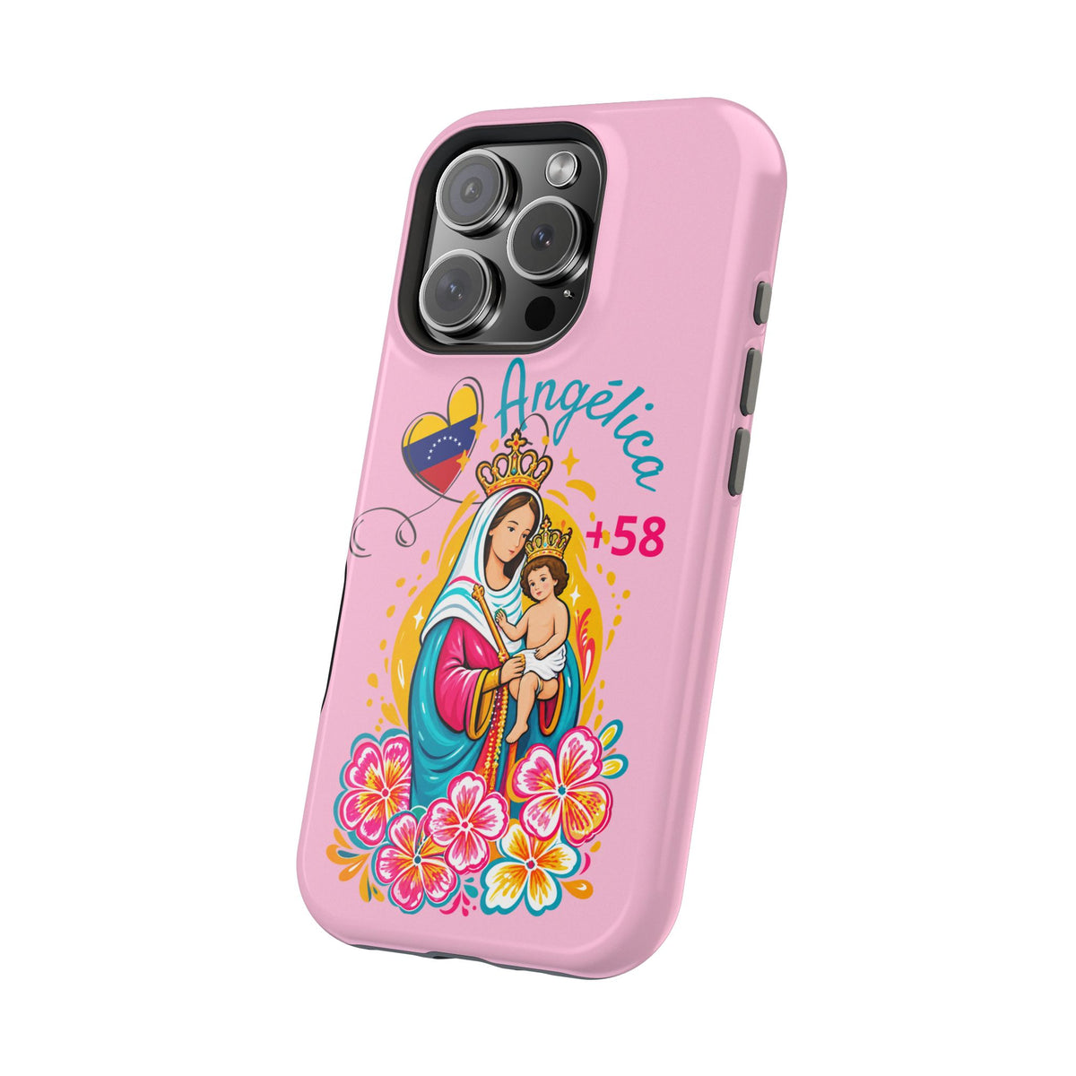 Funda Personalizada con Nombre Virgen de Chiquinquirá Phone Case