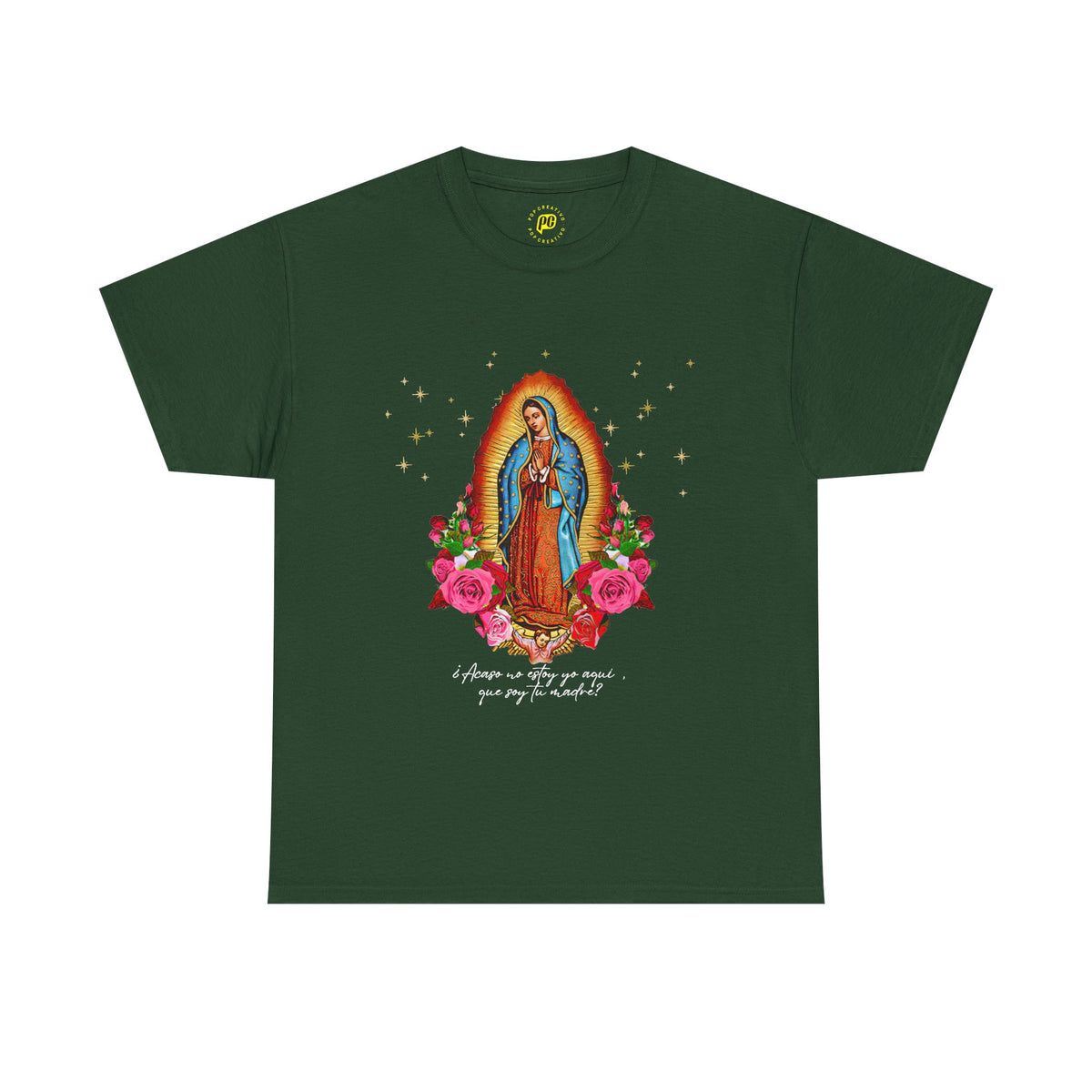 Franela Virgen de Guadalupe | Camiseta Devocional Floral Nuestra Señora
