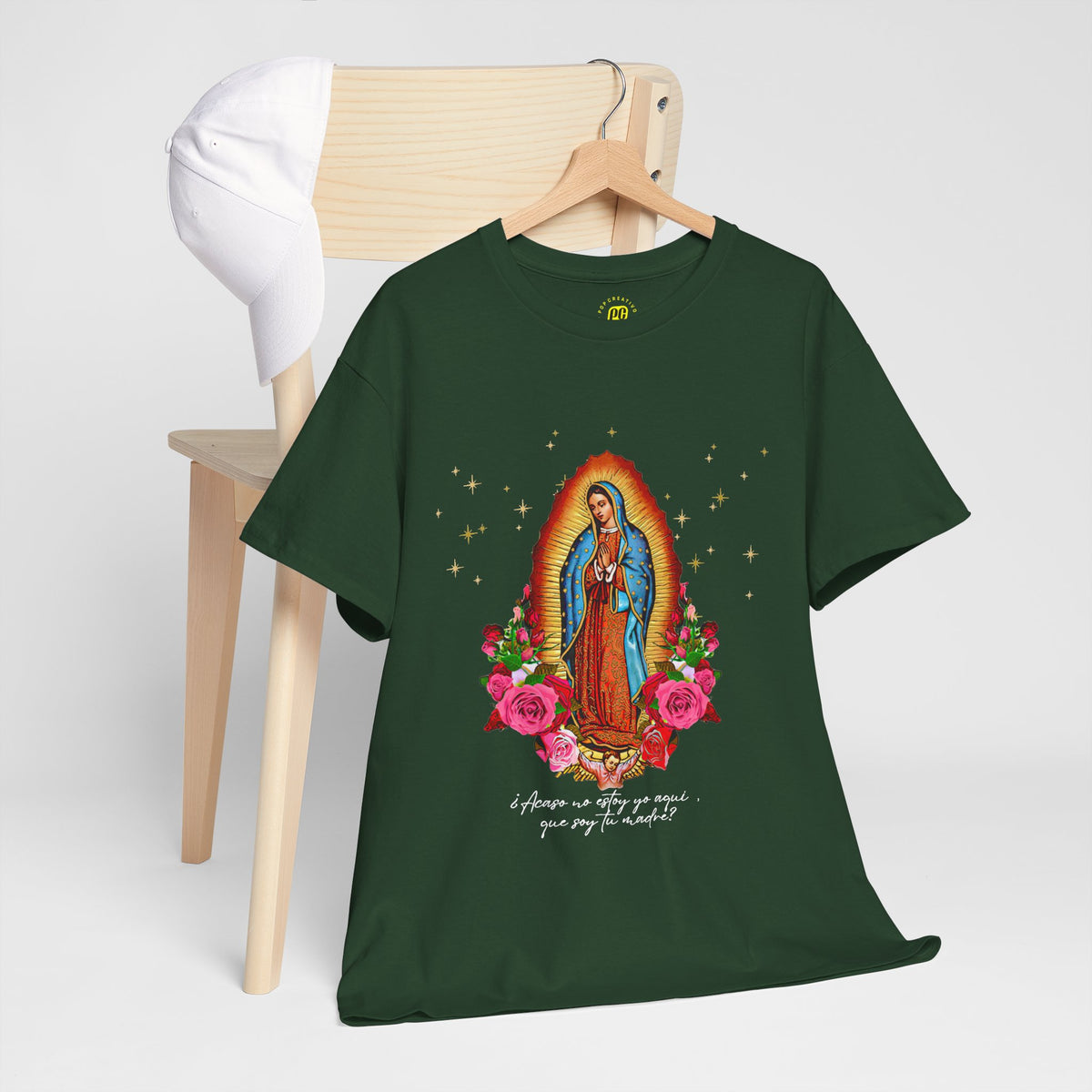 Franela Virgen de Guadalupe | Camiseta Devocional Floral Nuestra Señora