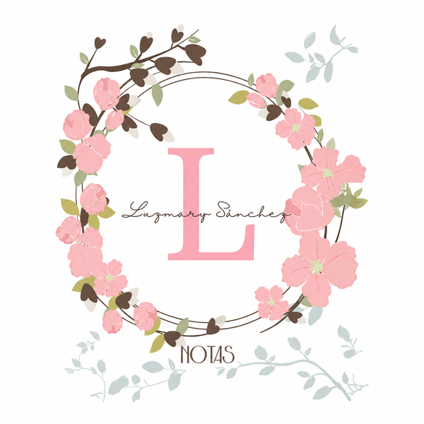 Portada floral de agenda lista para personalizar
